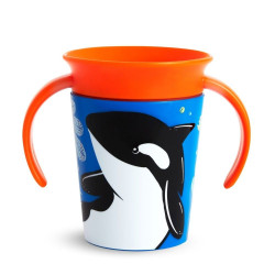 Ποτήρι Παιδικό Miracle Trainer Cup 177ml Orca Blue-Orange Munchkin 177ml Πλαστικό