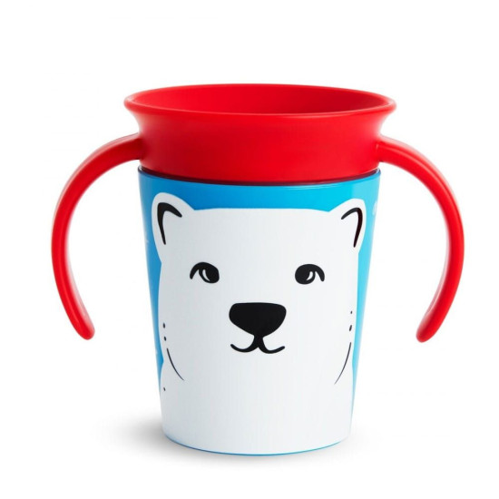 Ποτήρι Παιδικό Miracle Trainer Cup 177ml Polar Bear Red-Ciel Munchkin 177ml Πλαστικό