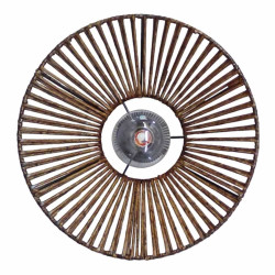 Φωτιστικό Τοίχου-Οροφής Κωνικό Στυλ Μπαμπού Vc-Β-Ce 31-1339 1/Ε27 Φ40cm 14cm Brown Heronia