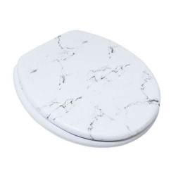 Καπάκι Λεκάνης Marble 822331 26-36x39x23cm White-Grey Ankor Πλαστικό