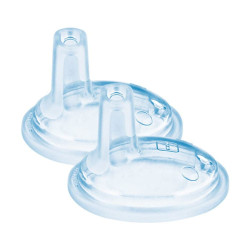 Στόμιο Extra Soft Ασύμμετρο Για Ποτηράκια (Σετ 2τμχ) 4+ Μηνών Clear Mam Σιλικόνη