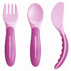 Μαχαιροπίρουνα Βρεφικά Baby’s Cutlery 515G (Σετ 3τμχ) 6+ Μηνών Pink Mam 3 τμχ Πλαστικό