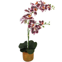 Τεχνητό Φυτό Σε Κασπώ Ορχιδέα 04-00-21028-3 63cm Purple-Pink Marhome Κεραμικό