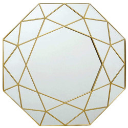 Καθρέπτης Τοίχου KM893 54,5x54,5x2,5cm Gold Πλαστικό