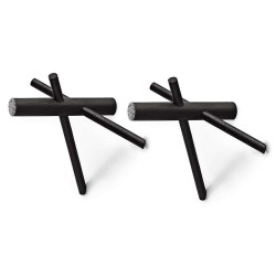 Κρεμάστρα Sticks (Σετ 2Τμχ) 380500 15,5x12,5x14,5cm Black Normann Copenhagen Ξύλο