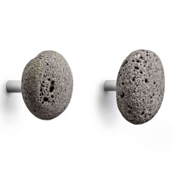 Κρεμάστρα Stone (Σετ 2Τμχ) 103000 7x12,5cm Grey Normann Copenhagen Πέτρα