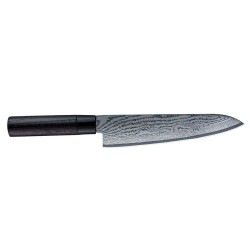 Μαχαίρι Chef Shippu Black FD-1595 24cm Από Δαμασκηνό Ατσάλι Silver-Black Tojiro Ανοξείδωτο,Ξύλο