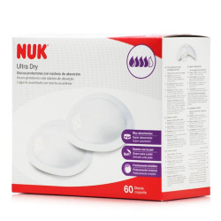 Επιθέματα Στήθους Ultra Dry 10252140 (Σετ 60τμχ) White Nuk
