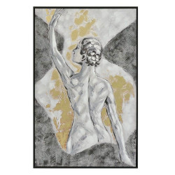 Πίνακας Σε Καμβά Με Πλαίσιο 3-90-242-0315 70x4x100 Grey - Gold Inart Κάθετοι Καμβάς