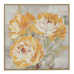 Πίνακας Σε Καμβά Με Πλαίσιο Λουλούδια 3-90-242-0318 80x4x80 Multi Inart Τετράγωνοι Καμβάς