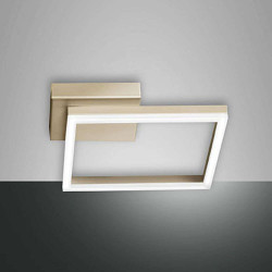 Φωτιστικό Οροφής - Πλαφονιέρα Smart Bard 3394-21-225-01 30x30x5,5cm Dim Led 2160lm 22W Gold Fabas Luce