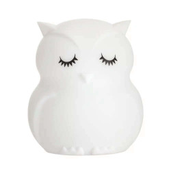 Φωτιστικό Νυκτός Mini Light Owl ANG-213 15x12x12cm White-Black Ango