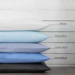 Σεντόνι με Λάστιχο Unicolors - Vivid Blue Nima Μονό 100x200cm Με Λάστιχο 100% Βαμβάκι