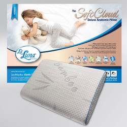 Μαξιλάρι Ύπνου Παιδικό The SoftCloud Deluxe Anatomic Pillow White La Luna 65X40 100% Memory Foam