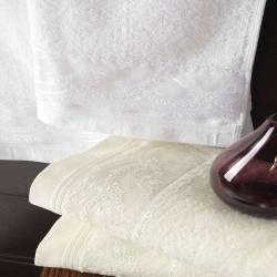 Πετσέτες Σετ Shiraz Εκρού 3τμχ. Ρυθμός Σετ Πετσέτες 100% Βαμβάκι