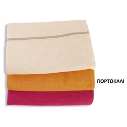 Κουβέρτα Πικέ - Πορτοκαλί DimCol Υπέρδιπλο 230x260cm 100% Βαμβάκι