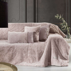Κουβέρτα Καναπέ Σετ Με Διακοσμητική Μαξιλαροθήκη Crusty Old Pink Guy Laroche 130X170 130x170cm 100% Πολυέστερ