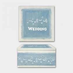 Κουτί Wedding Box 21x10 EI1499 Blue Ξύλο