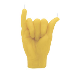 Κερί Shaka 17x11x6 Yellow Candle Hand Παραφίνη
