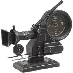 Ρολόι Επιτραπέζιο Κάμερα 28Χ9,5Χ25,5 Black 3-20-977-0239 Inart Μέταλλο