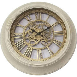 Ρολόι Τοίχου Δ51Χ5 Gold-Ecru 3-20-925-0010 Inart Πλαστικό