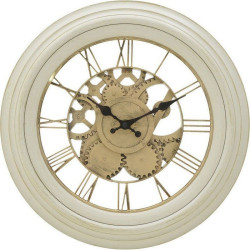 Ρολόι Τοίχου Δ36Χ5 White 3-20-925-0013 Inart Πλαστικό