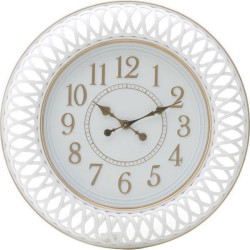 Ρολόι Τοίχου Δ58 5 White 3-20-828-0092 Inart Πλαστικό
