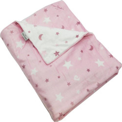 Κουβέρτα Βρεφική Ισπανίας Soft Plus Moon Pink Pierre Cardin Κούνιας 110x140cm 100% Πολυέστερ