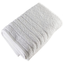 Πετσέτα Ξενοδοχείου Με Ρίγες White 100% Cotton 550gsm Προσώπου 50x100cm 100% Βαμβάκι