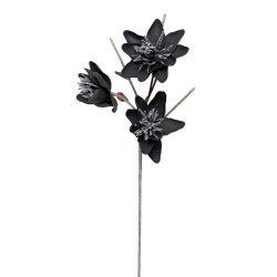 Διακοσμητικό Λουλούδι LOL712K6 Μαύρο Espiel Πλαστικό