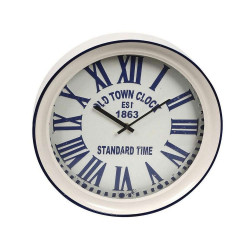 Ρολόι Τοίχου LOG527 Μπλε 43x43x7cm Espiel Μέταλλο