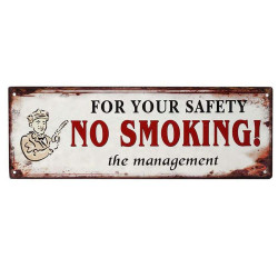 Ταμπέλα No Smoking LOG222 Μπεζ-Κόκκινο 36x13cm Espiel Μέταλλο