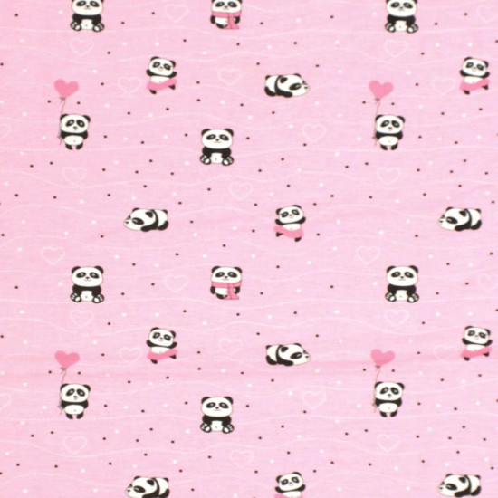 Σεντόνι Βρεφικό Panda 111 Pink DimCol Λίκνου 80x110cm 100% Βαμβάκι