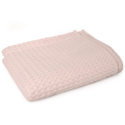 Κουβέρτα Βρεφική Πικέ Μονόχρωμη Pink DimCol Κούνιας 85x110cm 100% Βαμβάκι