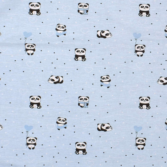 Σεντόνι Βρεφικό Panda 110 Sky Blue DimCol Λίκνου 80x110cm 100% Βαμβάκι