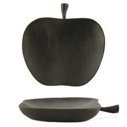 Μπολ Μήλο Ξύλινο EI1460 20cm Black Ξύλο