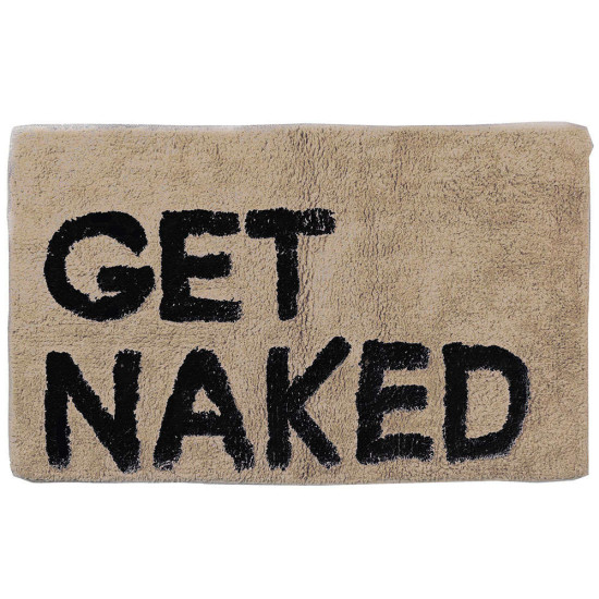 Ταπέτο Μπάνιου Get Naked 02-4323 Μπεζ Estia 50X80cm 100% Βαμβάκι