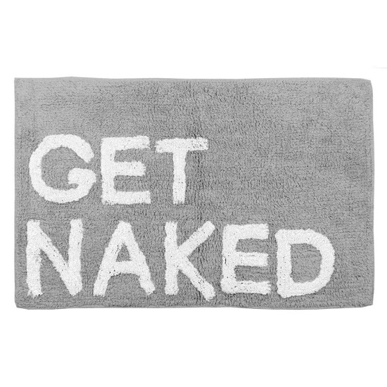 Ταπέτο Μπάνιου Get Naked 02-4309 Γκρι Estia 50X80cm 100% Βαμβάκι