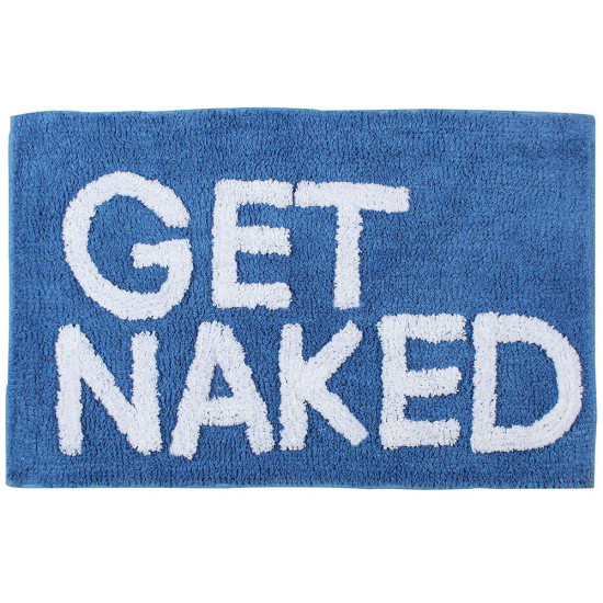 Ταπέτο Μπάνιου Get Naked 02-7263 Μπλε Estia 50X80cm 100% Βαμβάκι