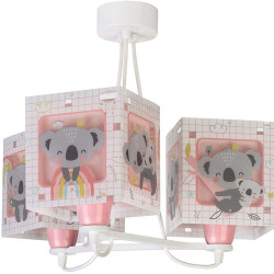 Φωτιστικό Οροφής Παιδικό Koala 63267 S Pink Ango Πολυπροπυλένιο