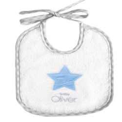 Σαλιάρα Βρεφική Σχ. 309-Lucky Star Blue Baby Oliver 20x25cm