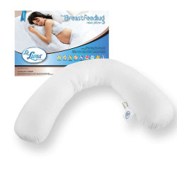 Μαξιλάρι Θηλασμού The Breastfeeding Relax Pillow White La Luna 150x20cm 100% Silicon Ballfiber