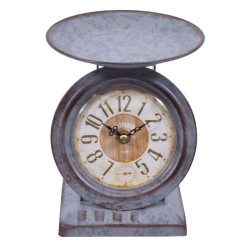 Ρολόι Επιτραπέζιο Vintage Scale 30x9x31cm Grey 1-125-82-308 Etiquette Μέταλλο