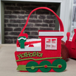 Λαβέτες Σετ 3τμχ Σε Χριστουγεννιάτικη Τσόχινη Συσκευασία Δώρου Homee 01 Red Teoran Σετ Πετσέτες