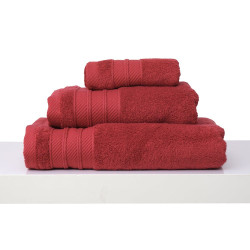 Πετσέτες Σετ 3Τμχ Με Κορδέλα Des. Soft Red Anna Riska Σετ Πετσέτες 30x50cm 100% Βαμβάκι