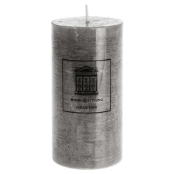 Κερί Rustic 06-1809 Y13cm Grey Παραφίνη