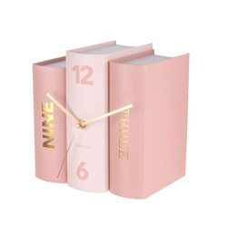 Ρολόι Επιτραπέζιο KA5730 Book Pink Karlsson Χαρτί