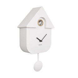 Ρολόι Τοίχου KA5768WH Modern Cuckoo White Karlsson Πλαστικό