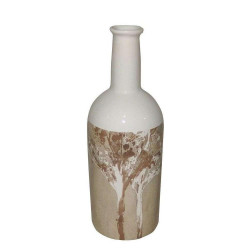 Μπουκάλι Διακοσμητικό ''Autumn'' 28,5cm Brown-White ARA109 Espiel Κεραμικό