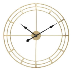 Ρολόι Τοίχου 3-20-463-0024 D60 Gold Inart Μέταλλο